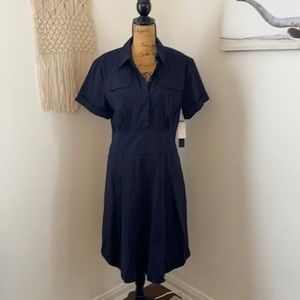 NWT Cynthia Steffe Navy Blue Maya Shirt Dress